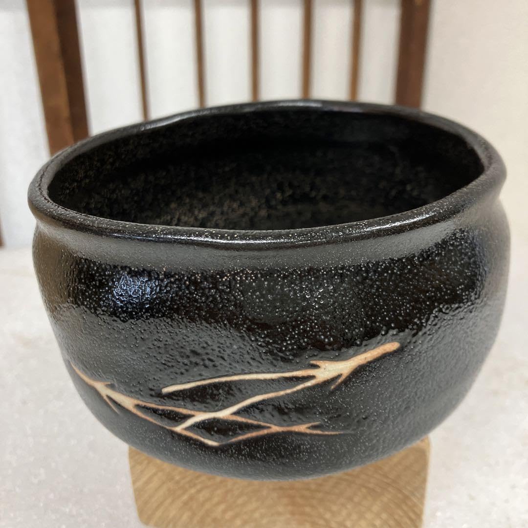 茶道具　茶碗　柚子黒￼茶碗　兎月窯　杉浦文泰　造　￼共箱　N9YUZ Amazon.co.jp: 茶道具 茶碗 柚子黒￼茶碗 兎月窯 杉浦文泰 造