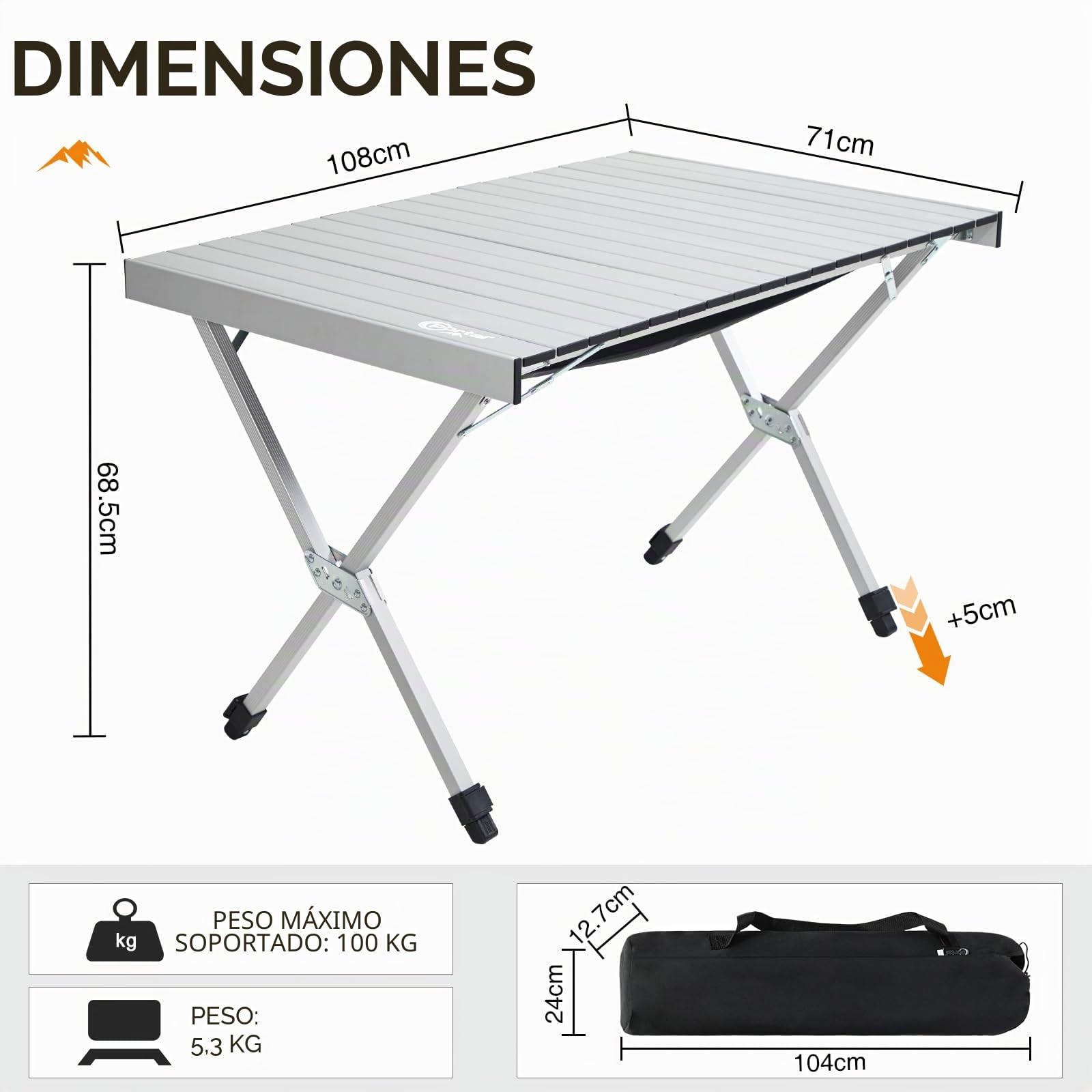 Portal Mesa de camping plegable