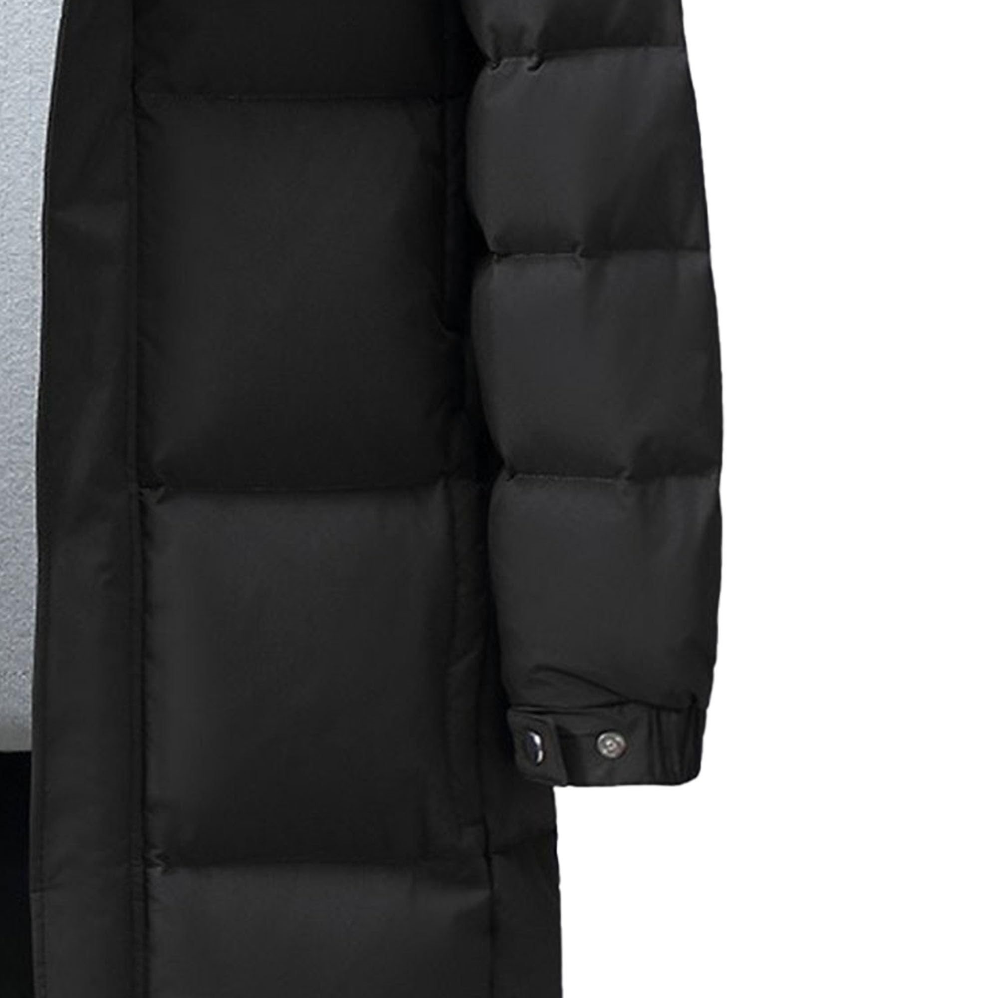 Doudoune longue isolante pour homme - Veste d'hiver chaude à capuche - Doudoune épaisse coupe-vent