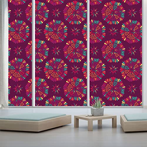 Image of CVANU Window Film Privacy Heat-UV Protection Self-Adhesive Window Glass Film Viny Sheet Multicolor Size(23inch X 200inch) C167