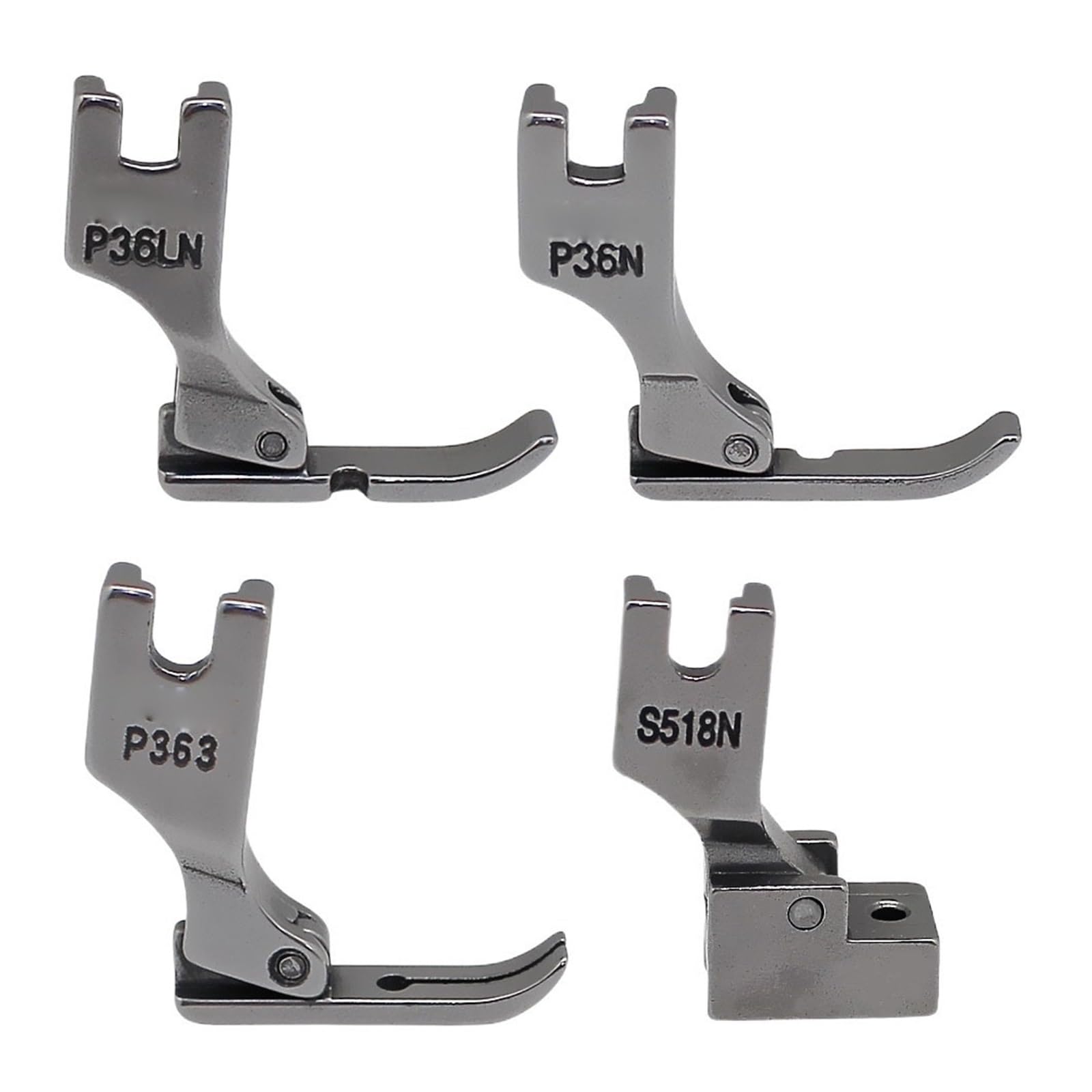4 PCS Zipper Presser Foot P363/S518N//P36N/P36LN For Industrial Lockstitch Sewing Machine Accessories