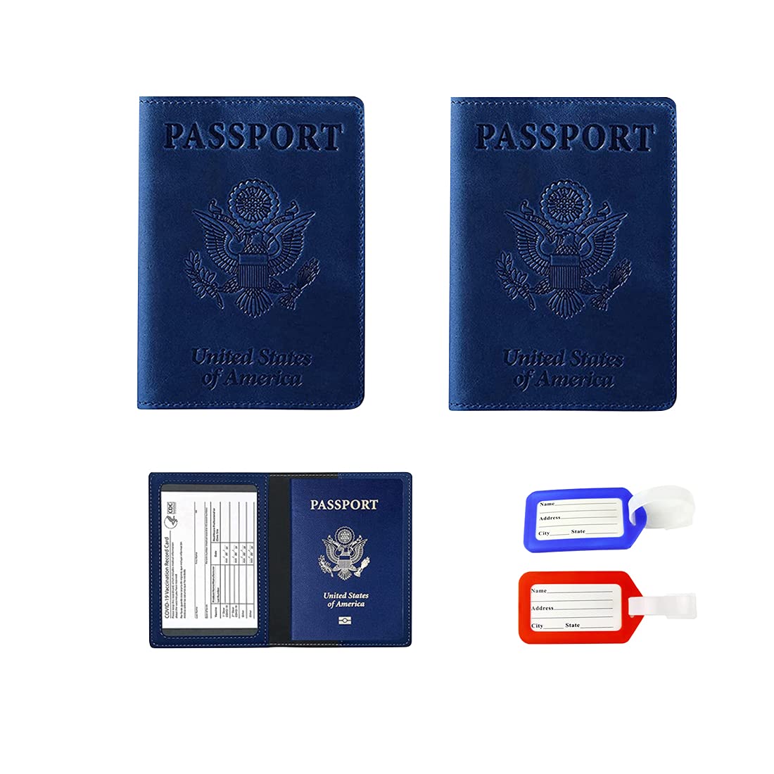 2 Passport Holder Vaccination Passport Holder - 2 Pack RFID