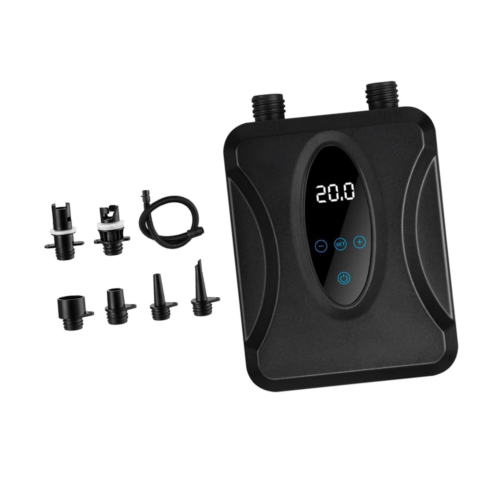 Pompa Ad Elettrica da 12 Display, Gonfiatore Rapido con Ugelli per Gonfiare Kayak E Gommoni.