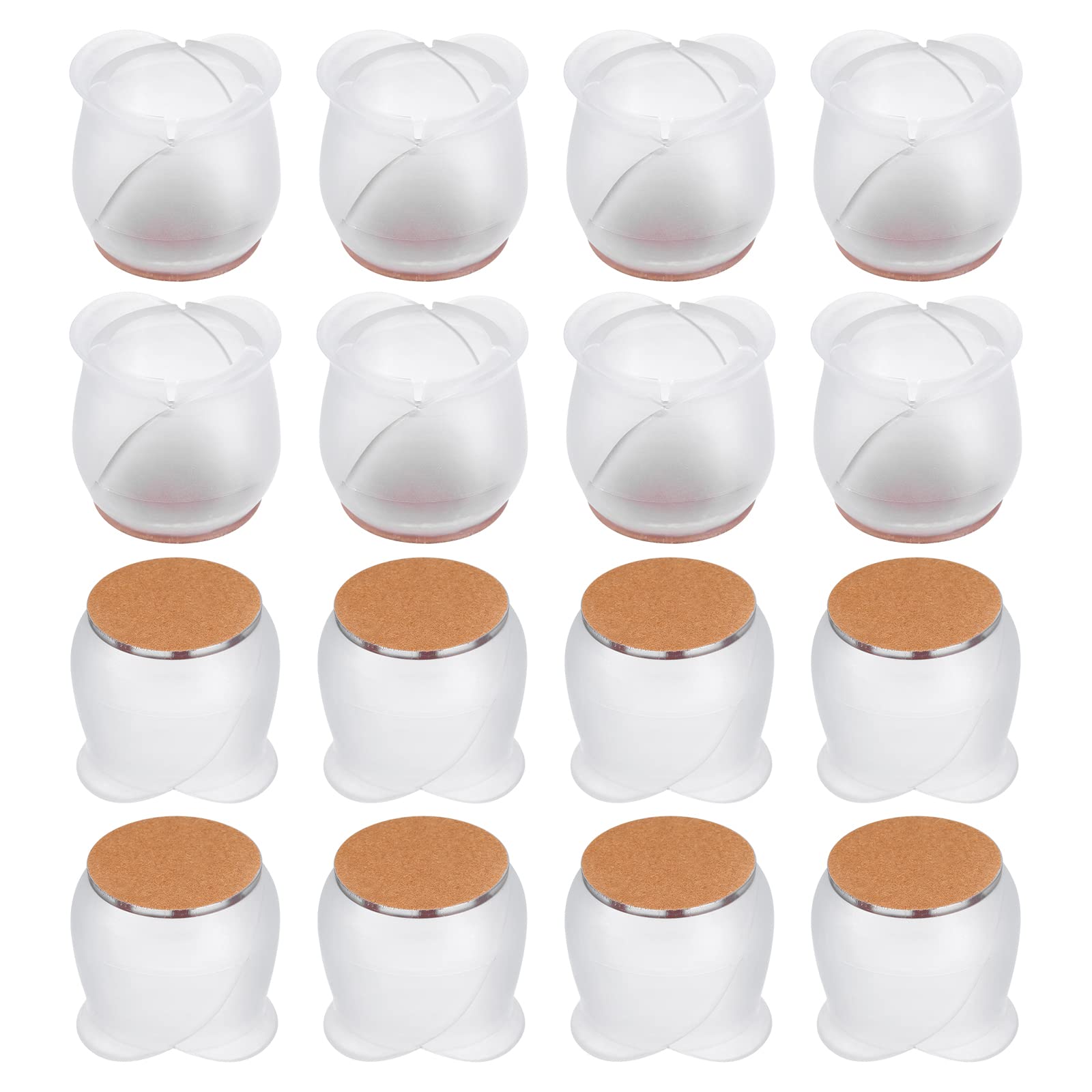 Tapas de PVC y fieltro de 34 mm: protectores de suelo para patas de silla y muebles de madera