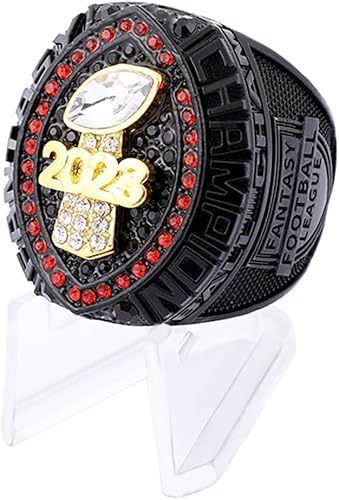 Miniatura 6 de Anillo de campeonato de fútbol de fantasía 2023 Premio Trofeo Premio Deporte MVP Ganador del campeón de la Liga FFL