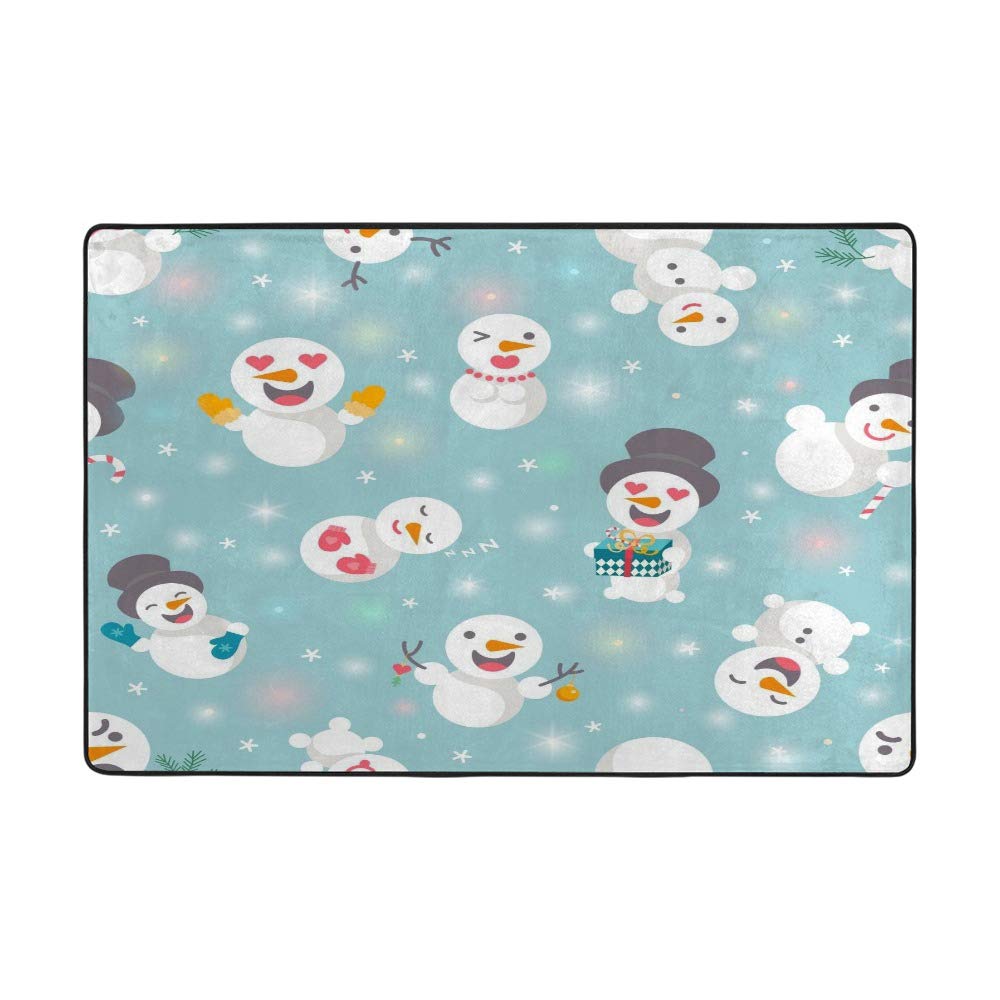 Tapis bonhomme de neige en tissu polyester résistant de grande taille pour la maison