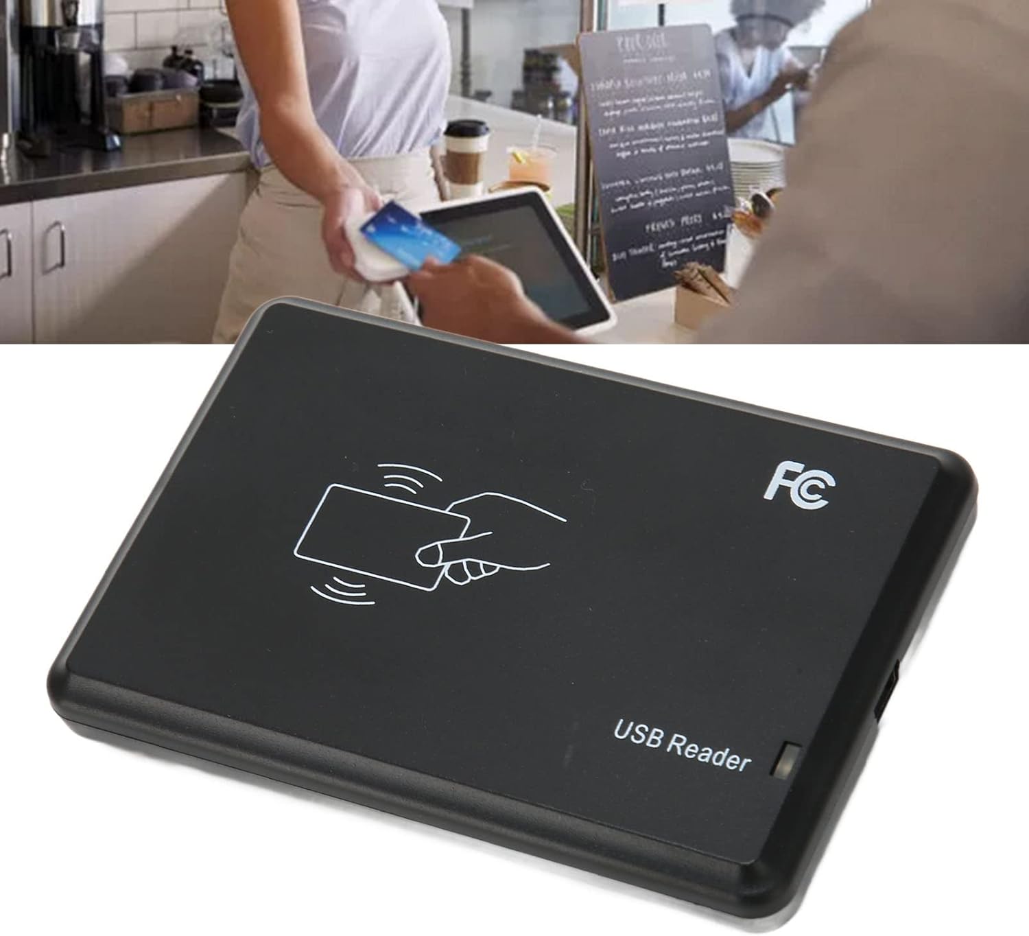 UHF Card Writer 902-928MHz with 50cm Max Read Range, ISO 18000-6C Proximity Card Reader with USB Virtual Keyboard for Asset Tracking Systems