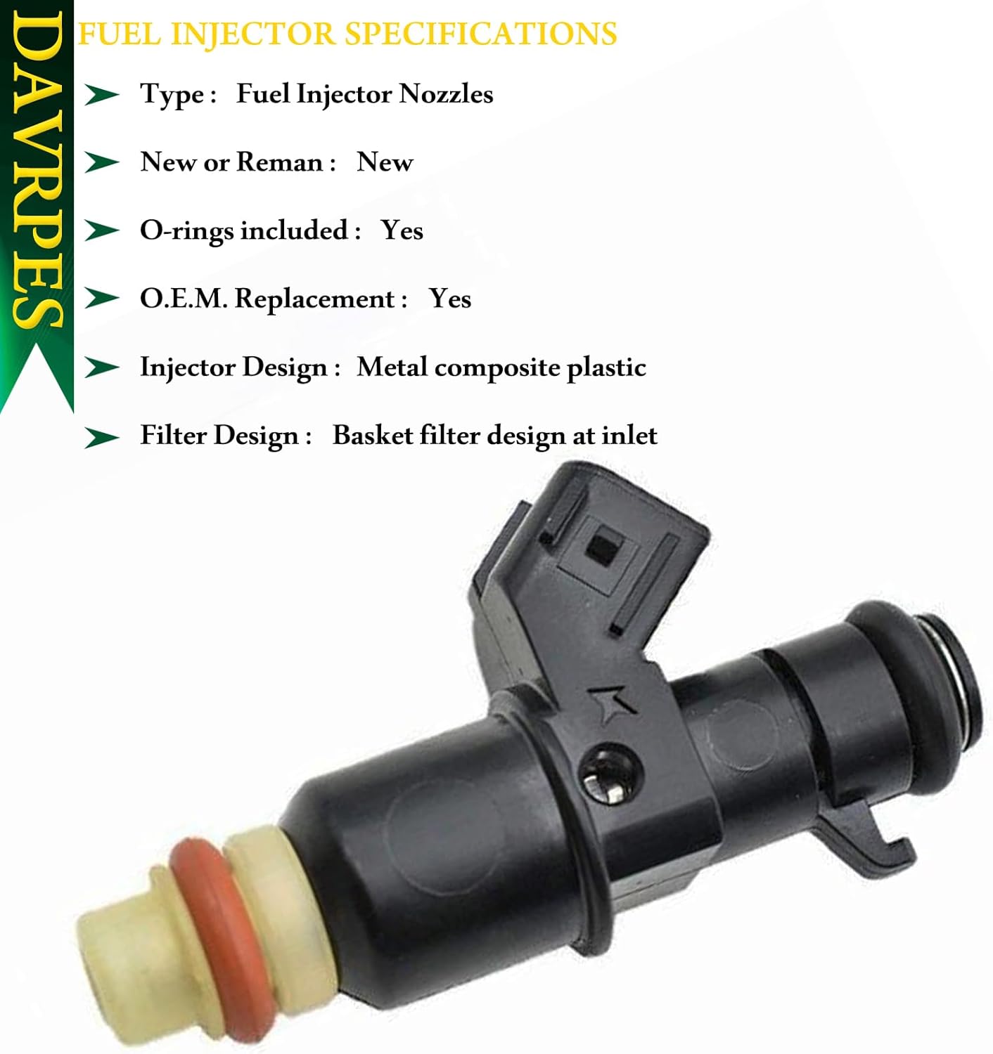 4PCS FJ785 16450-PWC-J01 Fuel Injector Fuel Spray Nozzle 8 Holes Engine For Honda City 2007-2008 1.5L Replace#16450-RNA-A01｜16450-PWA-003｜FJ1045｜FJ1203｜FJ486