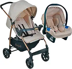 Burigotto Carrinho de Bebê com Bebê Conforto Ecco, Mon Amour