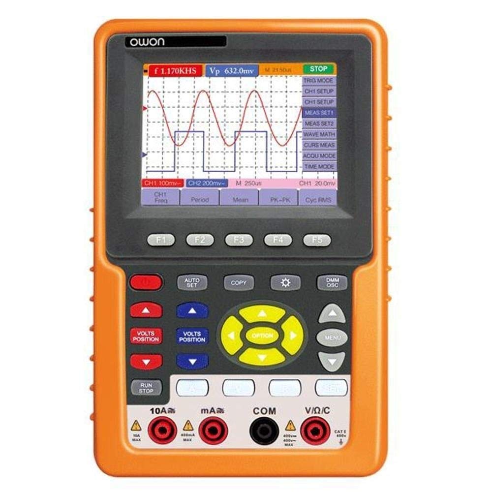 Oscilloscope numérique, HDS4202M-N Oscilloscope numérique Avec la bande passante 200MHz 1GS / s Taux d'échantillonnage Oscilloscope/WAN/Fréquencemètre 3 en 1