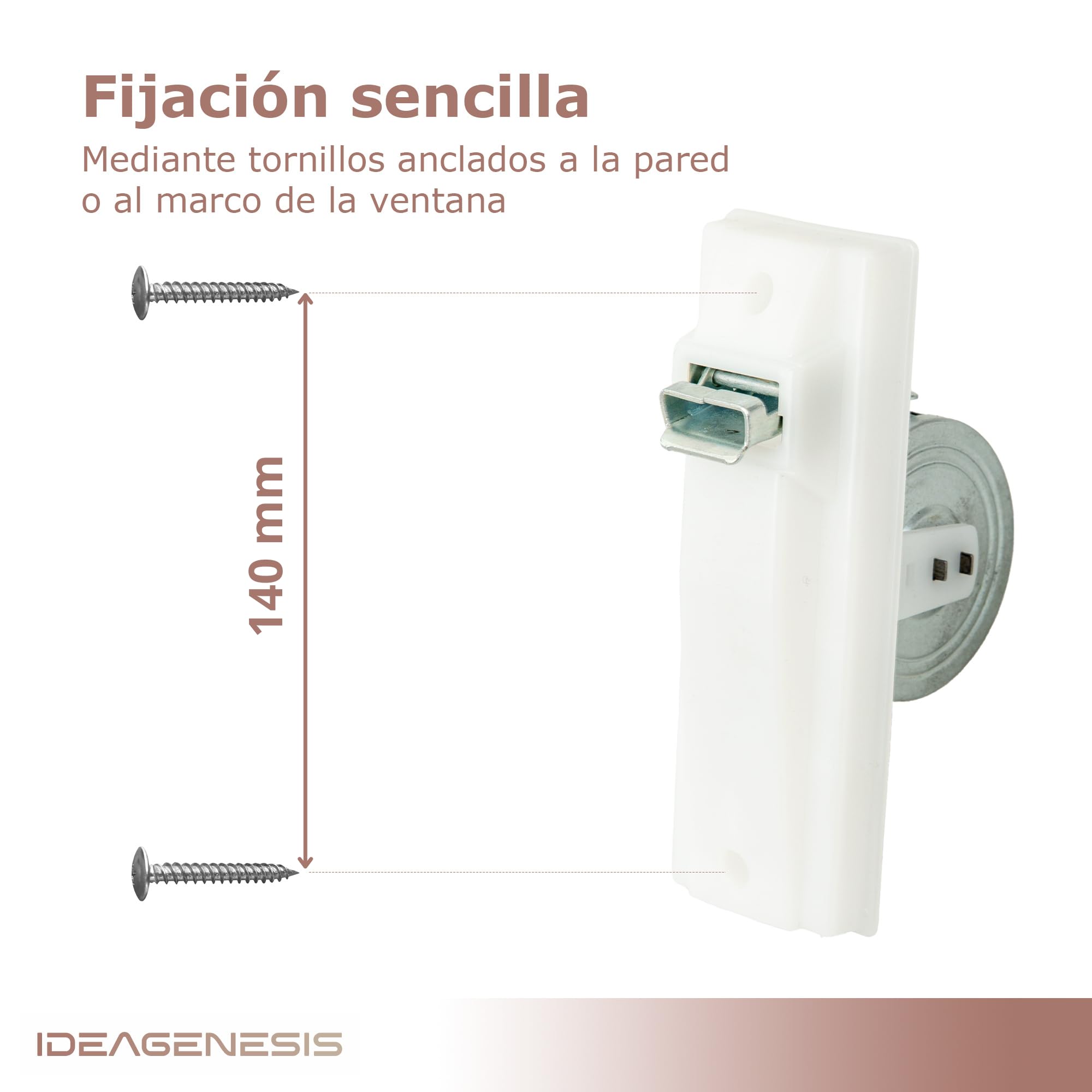 IdeaGenesis - Roller blind for installation on site and nylon tape for roller blinds, White Reversible Tape, Pequeño - Image 3