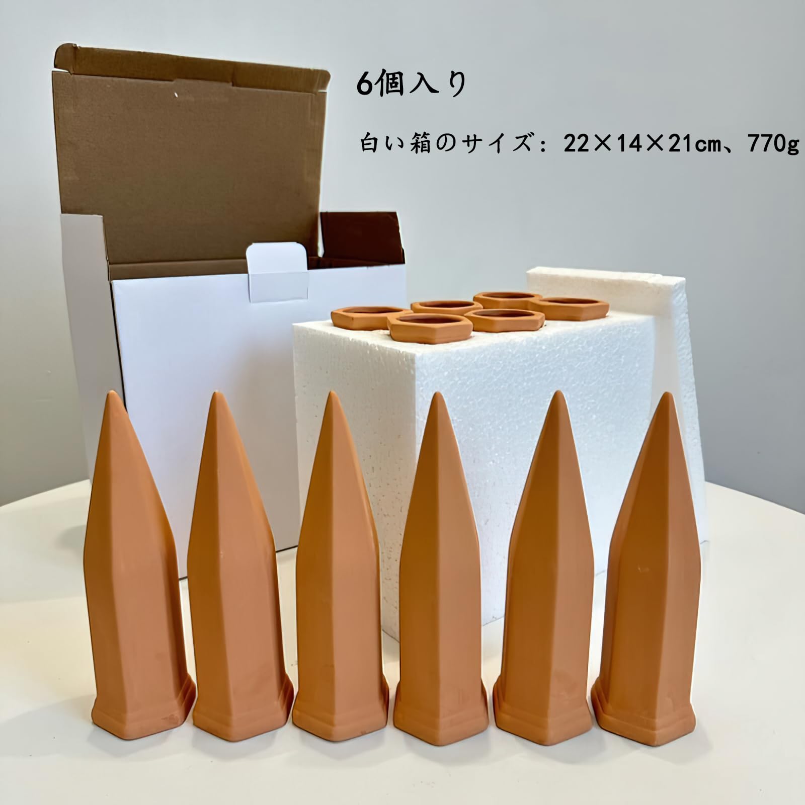 自動水やり機 6本 入 室内 植物 水やり自動給水器 留守 水やり ペット ボトル プランター 水やり 旅行 給水ツール 陶器 ガーデニング用品