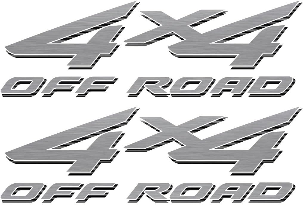 4x4 Off Road Decals (Silver) - 2002 to 2008 Fits Ford Truck Bed