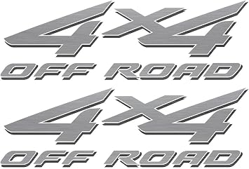 4x4 Off Road Decals Silver - 2002 to 2008 Fits Ford Truck Bed