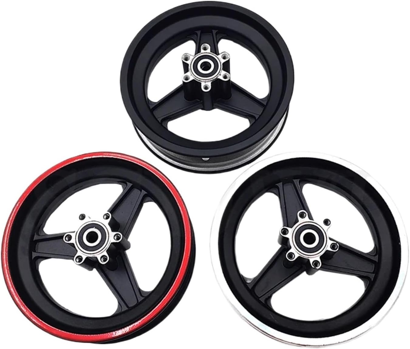 6.5 Inch Aluminum Alloy Wheel Hub Compatible with 10x2.75-6.5 10x2.70-6.5 Tires Or Use 90/65-6.5 85/65-6.5 Tyres Electric Scooter Rim Parts