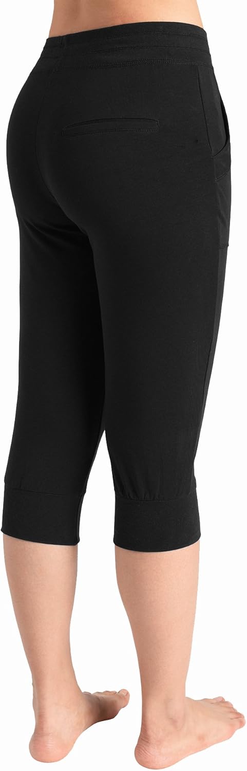 Weintee Women's Capri Joggers Jersey Sweatpants - Image 3