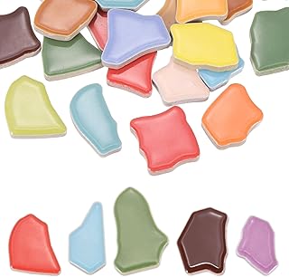 PATIKIL 500g/1.1LB Irregular Ceramics Mosaic Tiles, 0.79