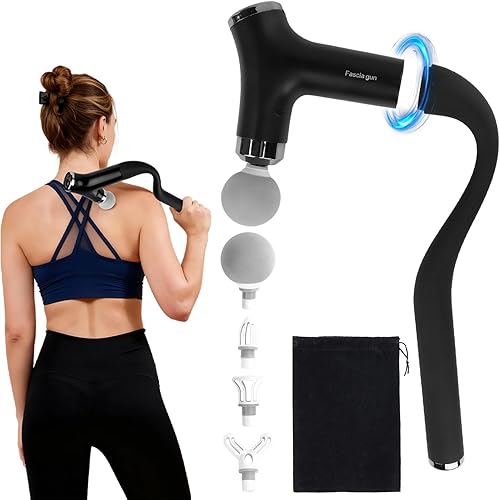 Miniatura 8 de Pistola de masaje de tejido profundo desmontable con mango de extensión de doble longitud, masajeador de espalda de percusión para aliviar el dolor,