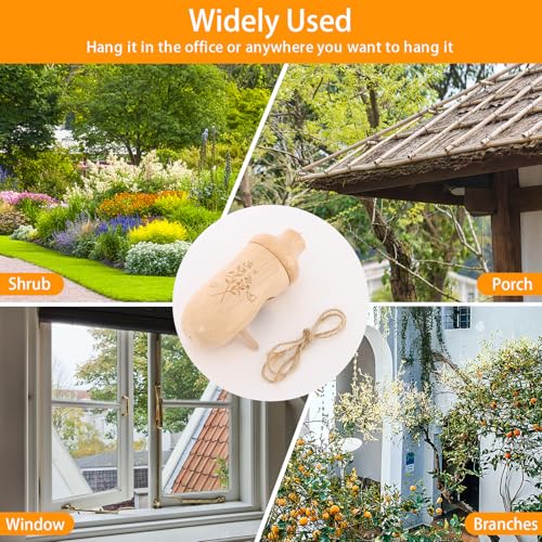 image for OROGHT Hummingbird House - Natural Wooden Hummingbird Nesting Houses f