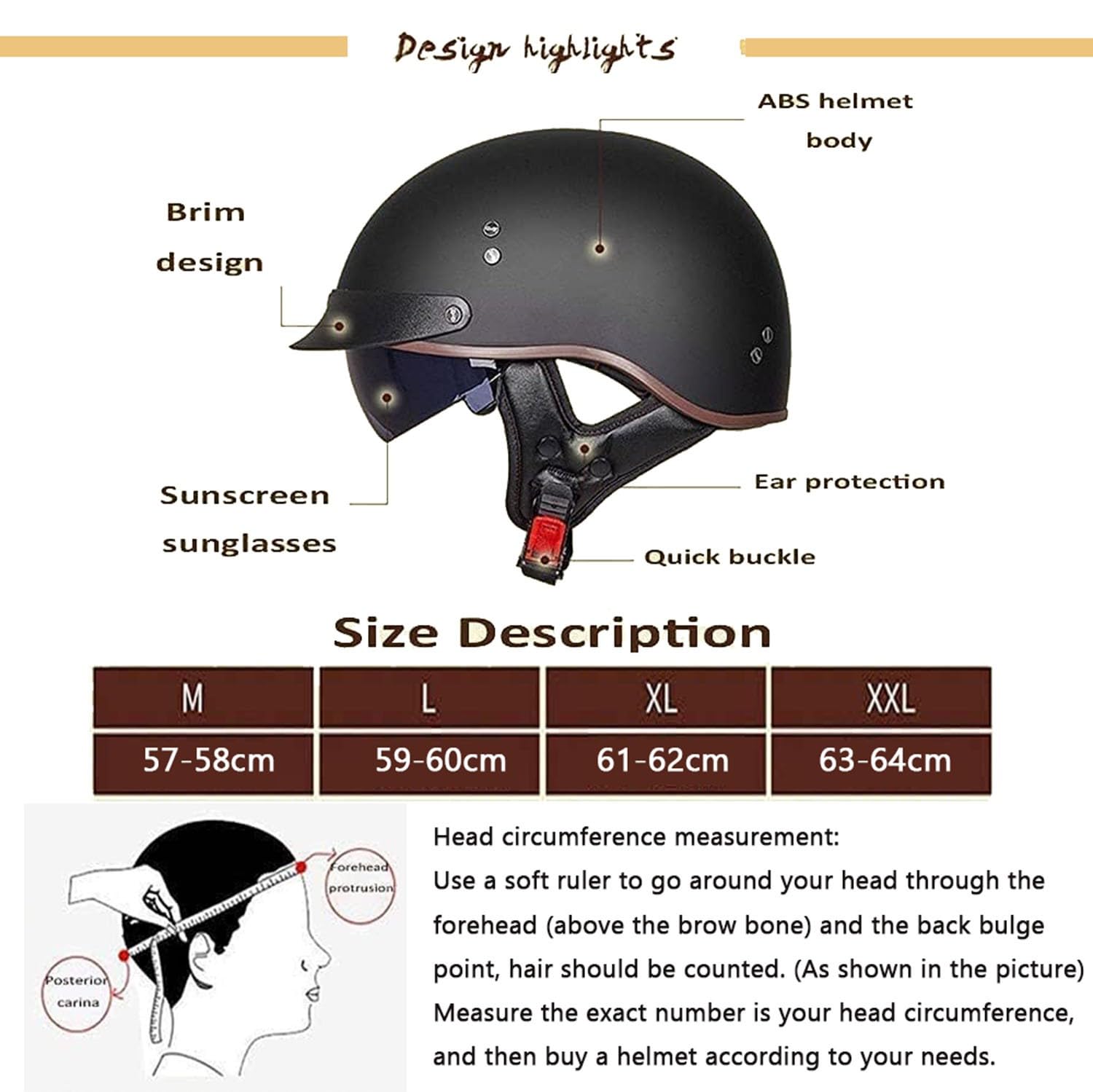 Halbschalenhelm mit ECE Motorradhelm Herren Damen Brain Cap Retro Motorrad Jethelm Halbhelm Halbschale Helm Rollerhelm Chopper Scooter Helm Sturzhelm mit Visier
