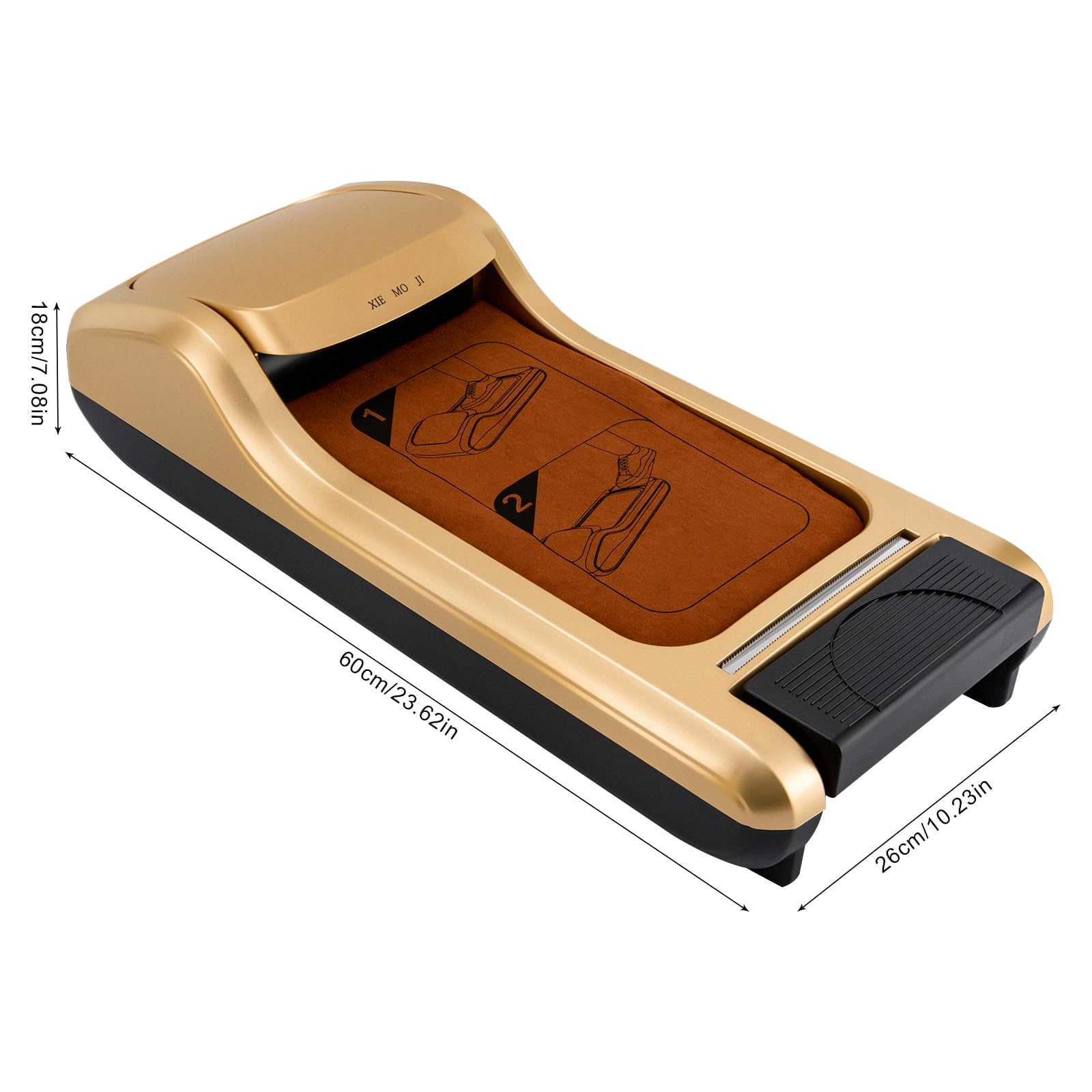 Shoe Film Machine Automatic Shoe Cover Dispenser Machine with 3 Rolls Shoe Membrane Gold for Home Office Workshop