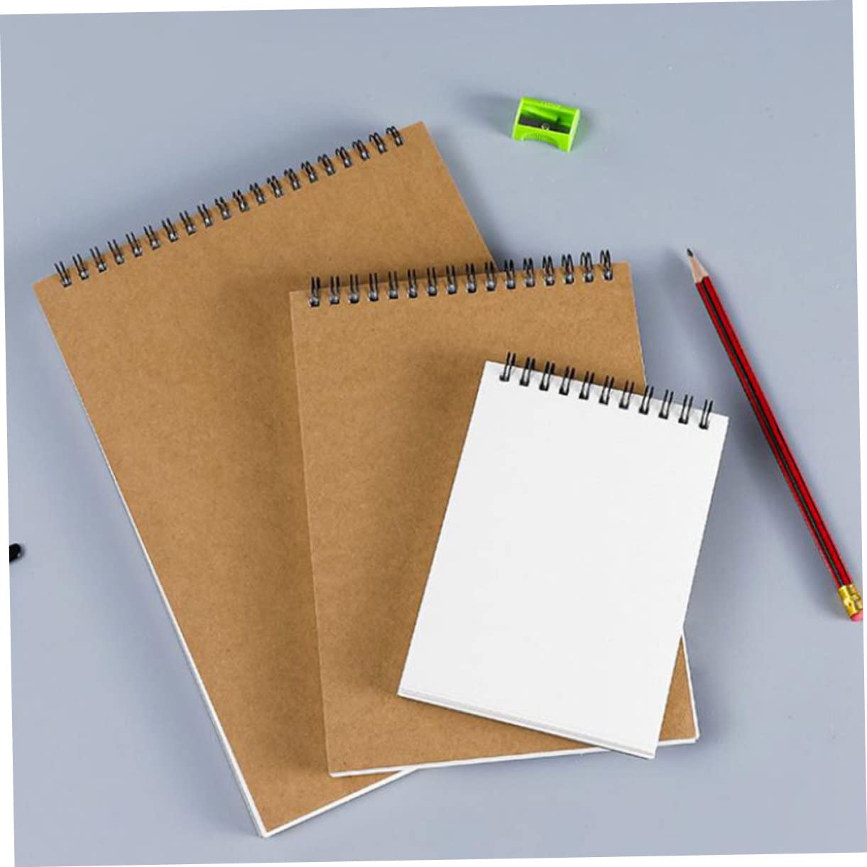 2pièces Carnet De Croquis Lot De Carnets à Dessin Vierges Avec Couverture Kraft De Rotation Pour Étudiants Et Artistes Parfait Pour Dessin Esquisses