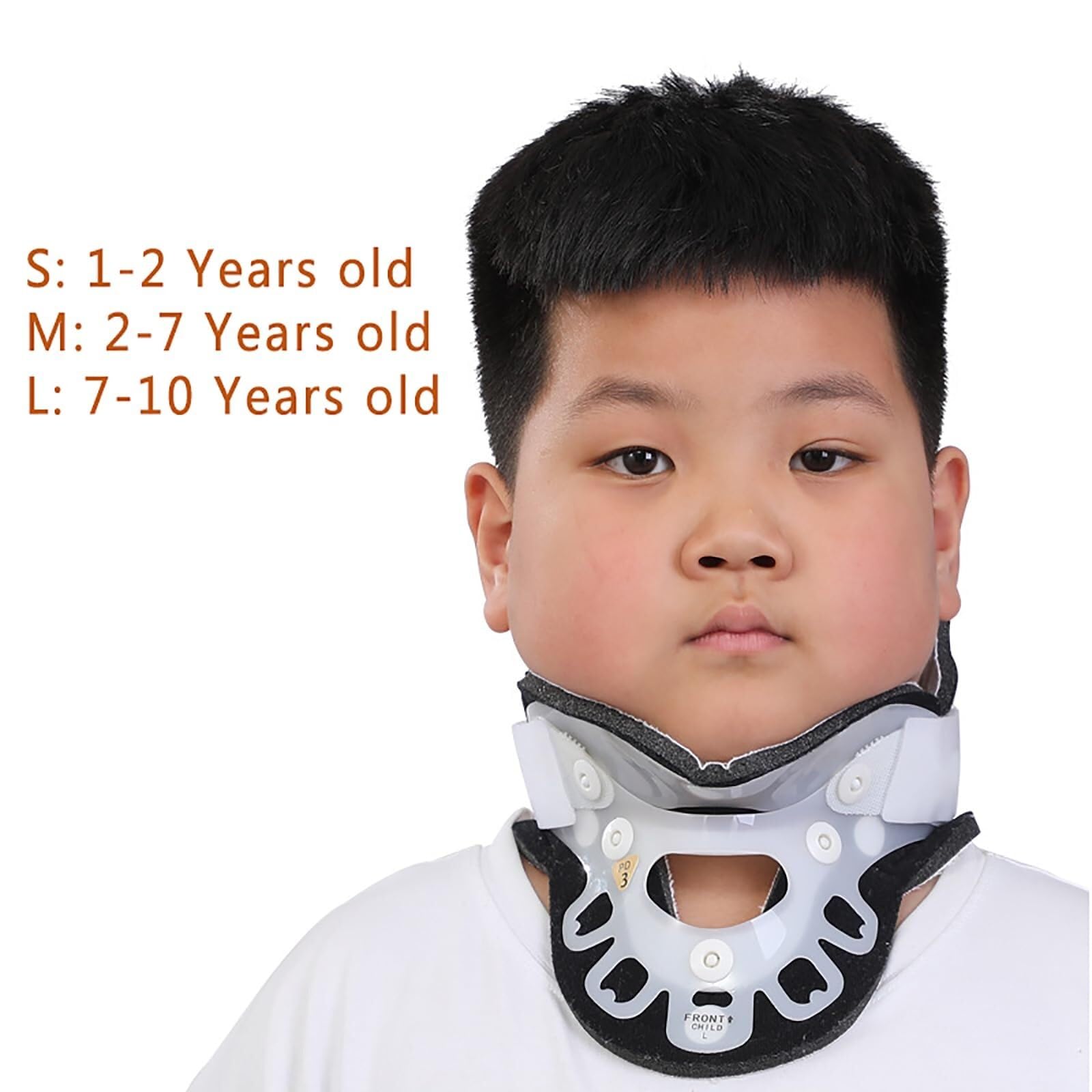 X&Z-XAOY Collarín con Diseño De Soporte Occipital Corrector De Tortícolis Infantil Presión Parcial De Cinco Puntos Y Sujeción De La Mandíbula Alta Y Fuerte(M)