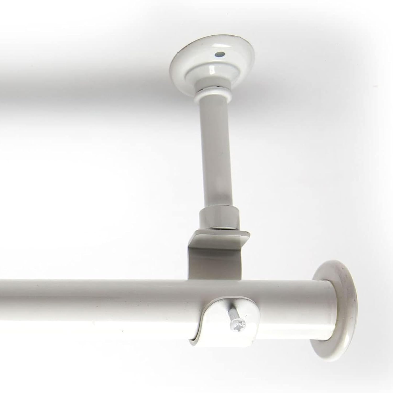 Room/Dividers/Now Ceiling Mount Hanging Curtain Rod - Wall Mounted Curtain Rod with Bracket - Long, Heavy Duty Rod for Window Curtains by Room Dividers Now (36-56 Inches, White) 36in-56in White