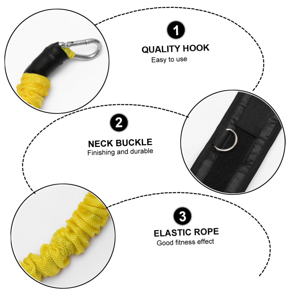 Hemobllo Set da 1 Cintura Elastica per Allenamento Gambe in Lattice, Resistente 50 Libbre, Leggero per Palestra e Squat Profondi