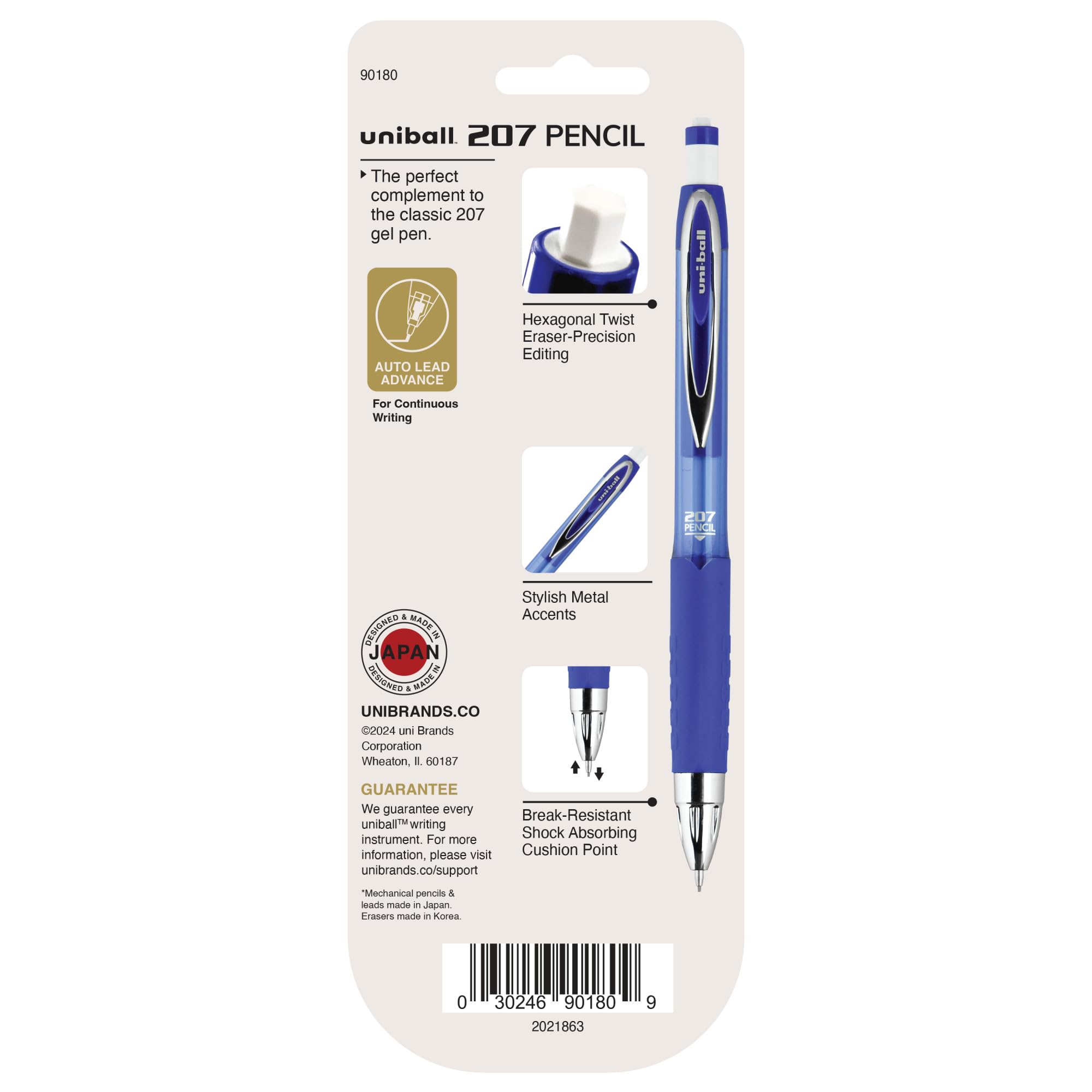 Uni-Ball Signo 207 Mechanical Pencil Starter Kit, 0.7mm HB #2 | Office Supplies by Uni-Ball like Ink Pens, Colored Pens, Fine Point, Smooth Writing Pens, Ballpoint Pens