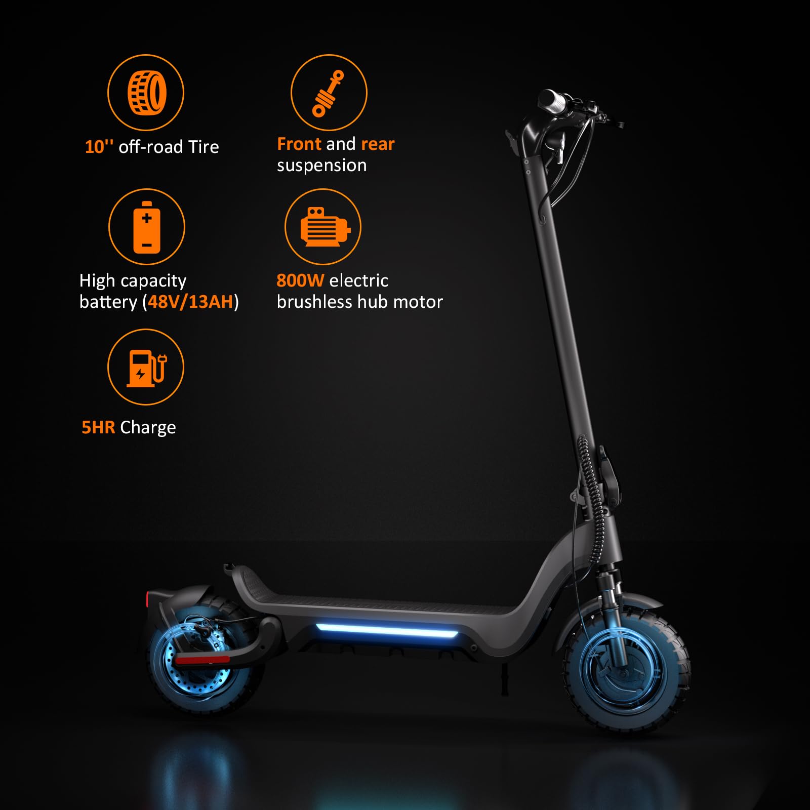 Scooter Monopattino Elettrico Con Ammortizzatori Monopattino