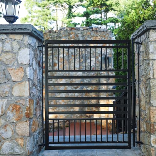 Image of ALEKO Pedestrian Gate, Galvanized Steel Heavy-Duty Security Barrier Fence Set - 5 ft.