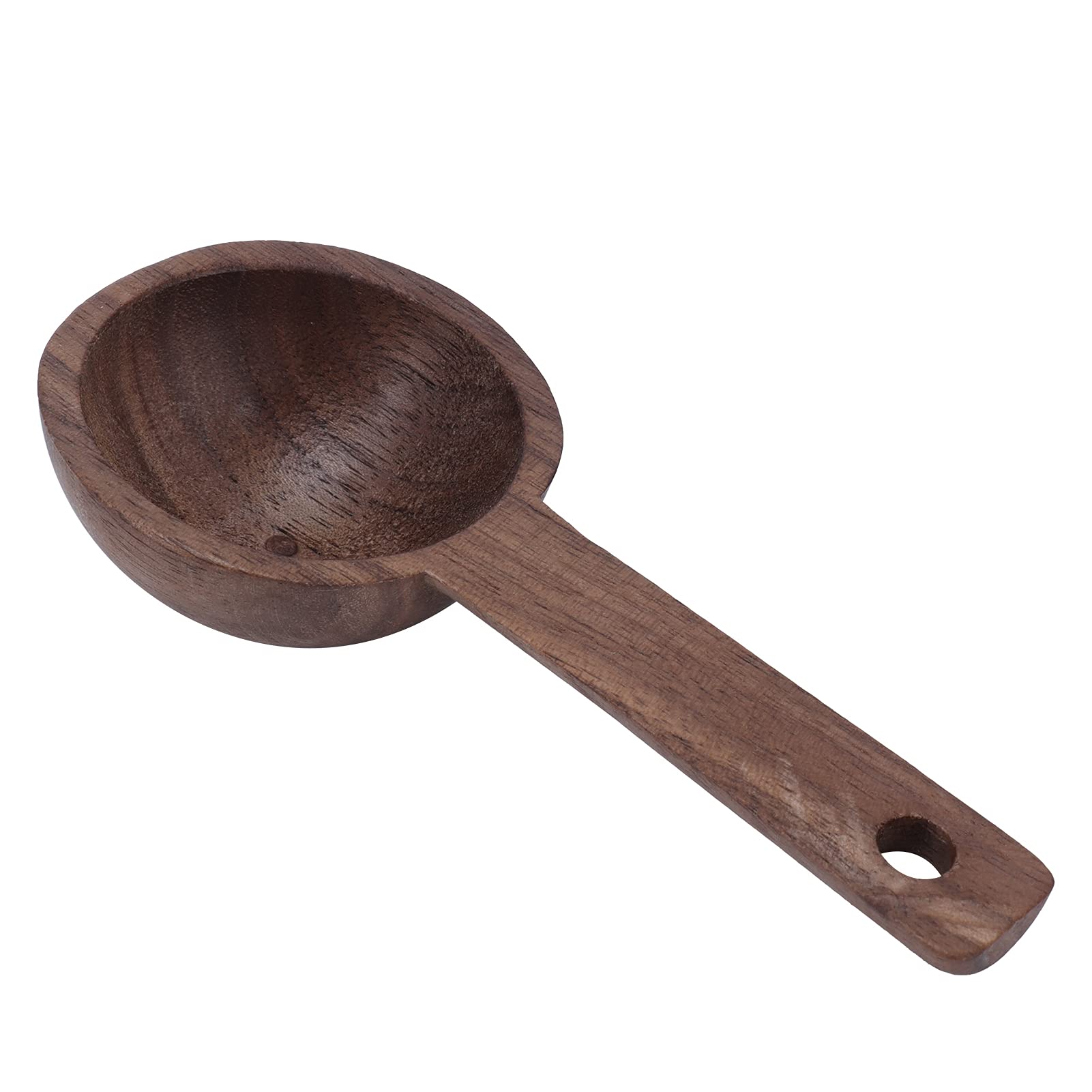 Cocoarm Łyżka Do Kawy Drewniana Miarka Styl Orzechowy 108 X 46 Mm Do Kawy Herbata Cukier Mąka Przyprawy Biuro w Domu Użytku w Podróży Gładki Kształt Kompaktowe Akcesoria ((1 sprzedany) Orzech nr 2,