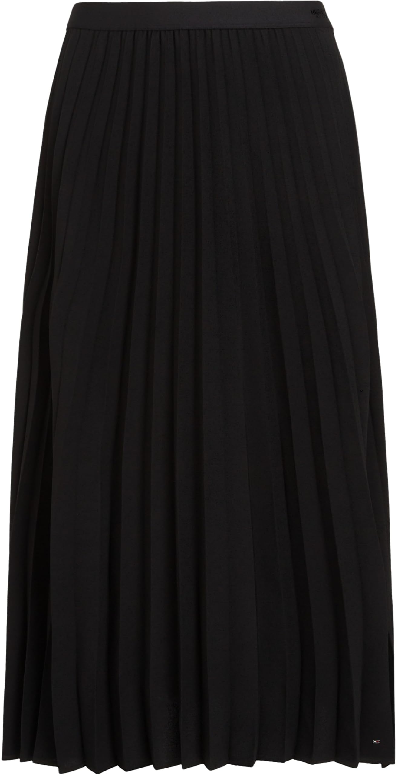 Tommy Hilfiger Fluidowa plisowana spódnica midi WW0WW43886 damska, Czarny, 38