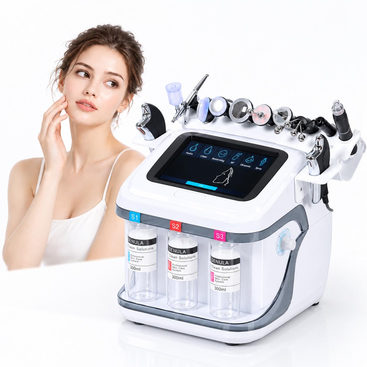 10 in 1 Macchina per La Bellezza del Viso con Ossigeno All'idrogeno