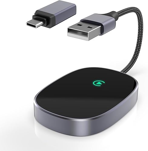 Adaptador inalámbrico Carplay para Apple Bluetooth Adaptador de coche Convertir con cable a inalámbrico Carplay Dongle para control inalámbrico Plug