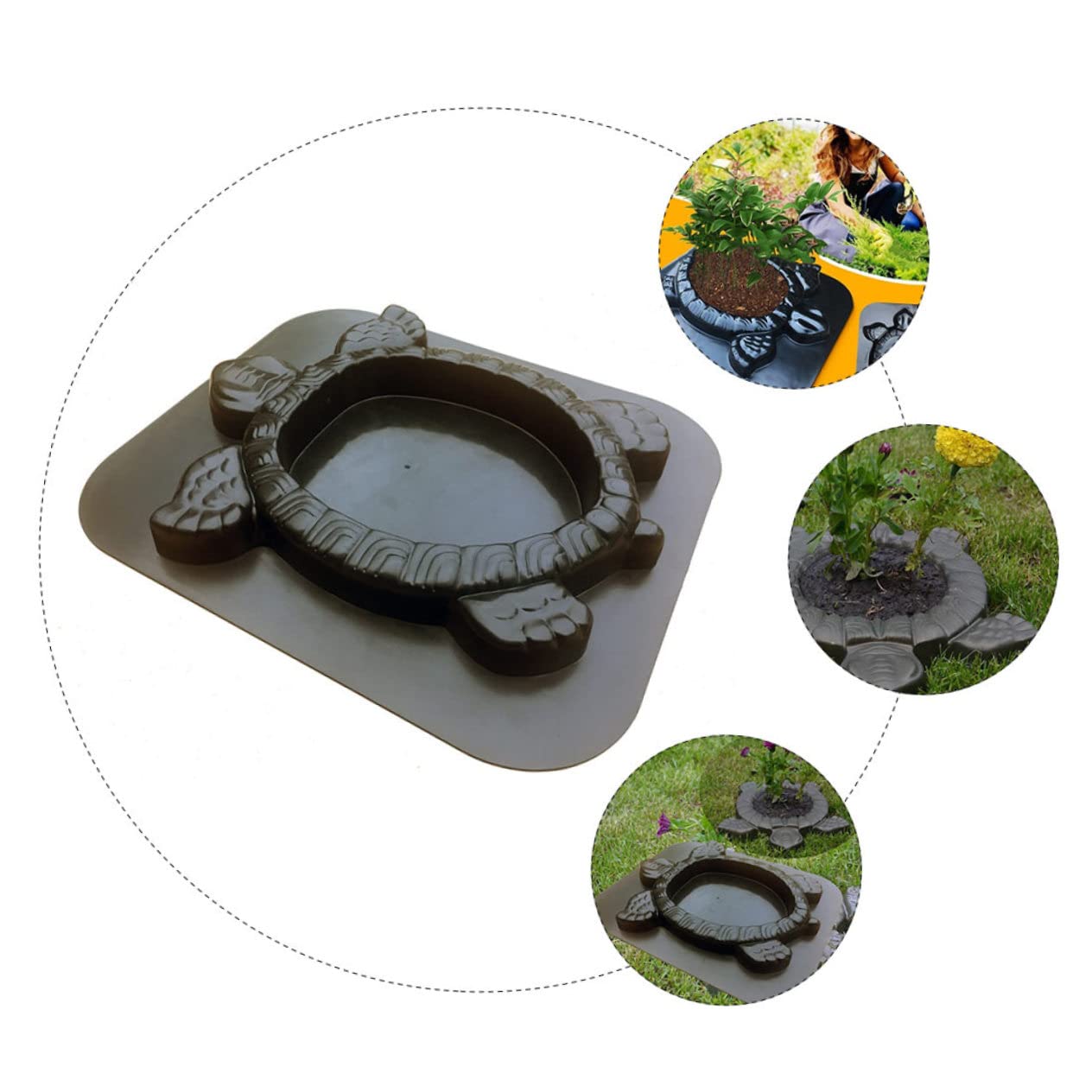 Turtle Shape Stepping Stone Mold for Garden Pathway Reusable Concrete Cement Paver Mould DIY Pathway Maker for Outdoor Landscaping Projects
