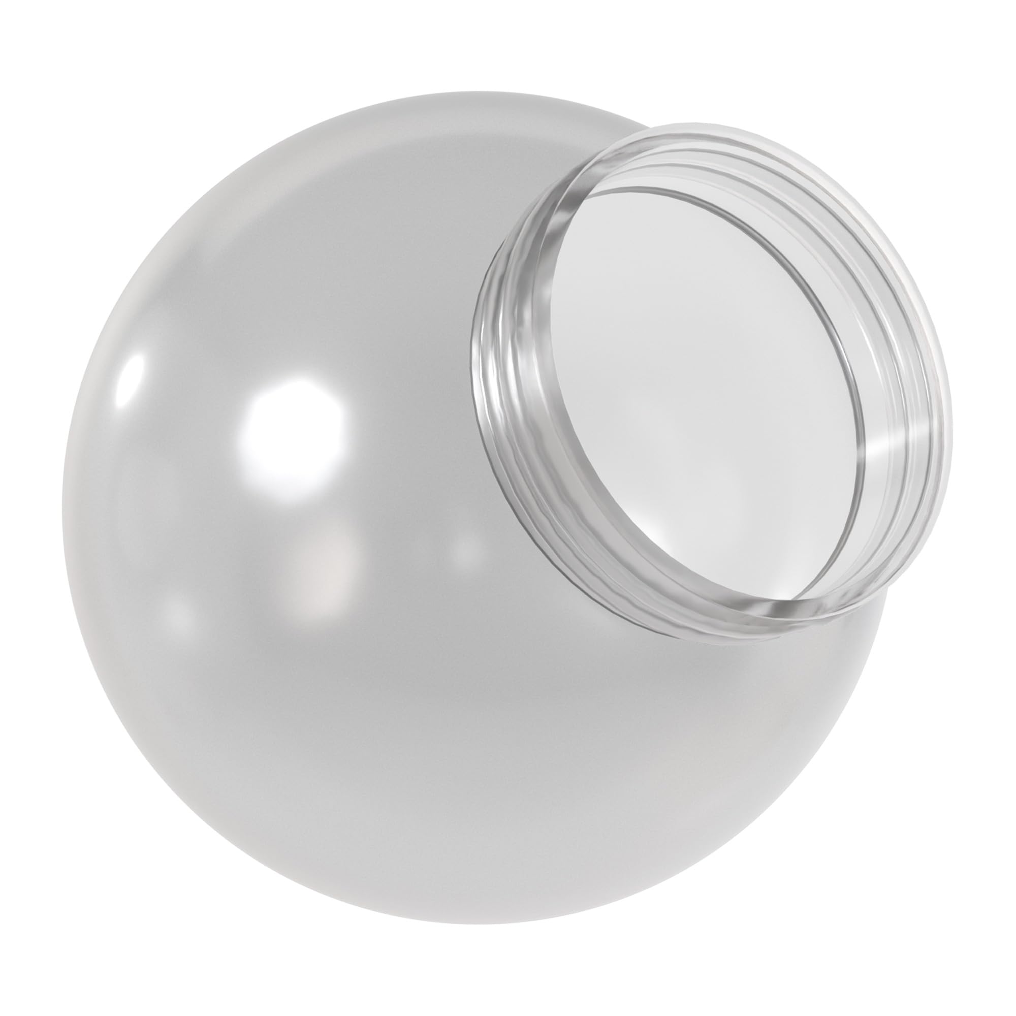 KASTLITE 6" Frosted Acrylic Lamp Post Globe, 3.14" Screw Neck, USA Made