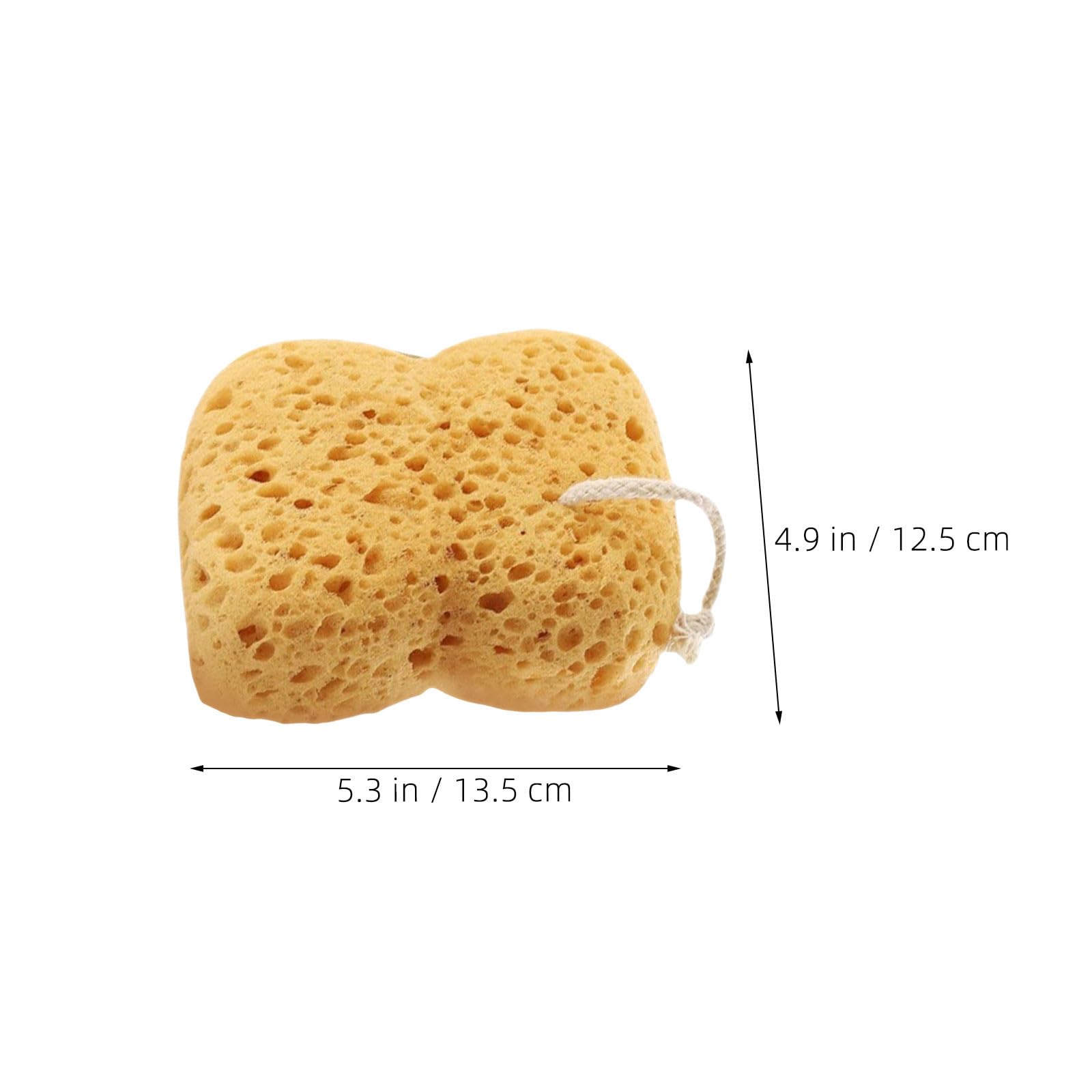 6 Piezas Esponja Altamente Exfoliante Natural Baño Estructura de Panal de Absorbente Ergonómica y Adecuado para Ducha y Delicada