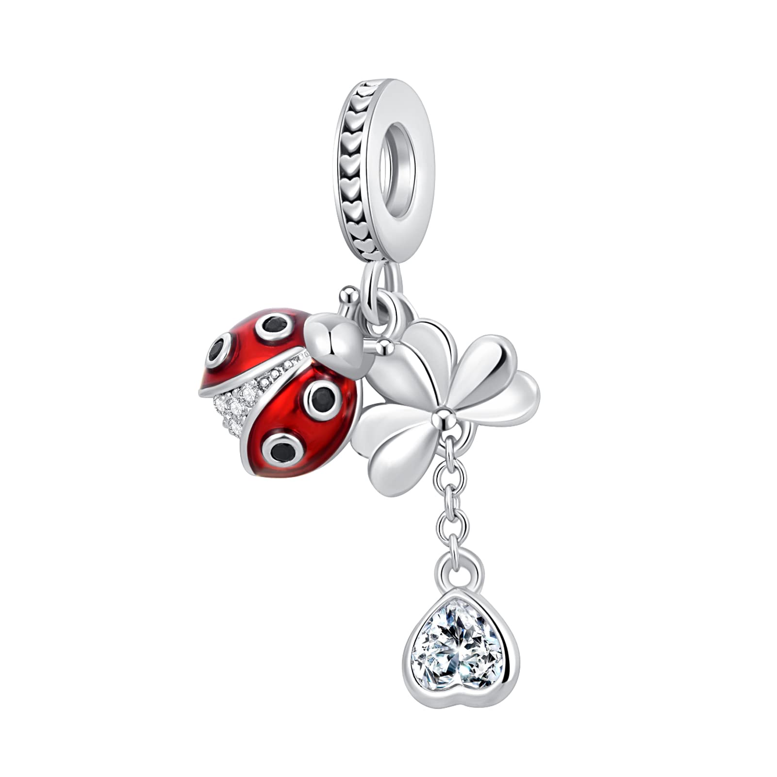 Lucky Four-Leaf Clover Charm Good Luck Bead for Pandora Charm Bracelet-image-21