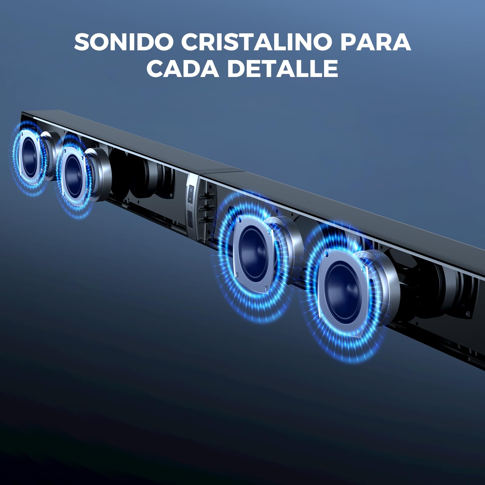 Geragerock Barra de Sonido con subwoofer para TV, 120W 2 en 1 Soundbar Home Theater, 1 Juego de Surround Sound System con Deep Bass&Volumen Boost&3 Ecualización Modos, Bluetooth 5.3/ARC/Opt/AUX