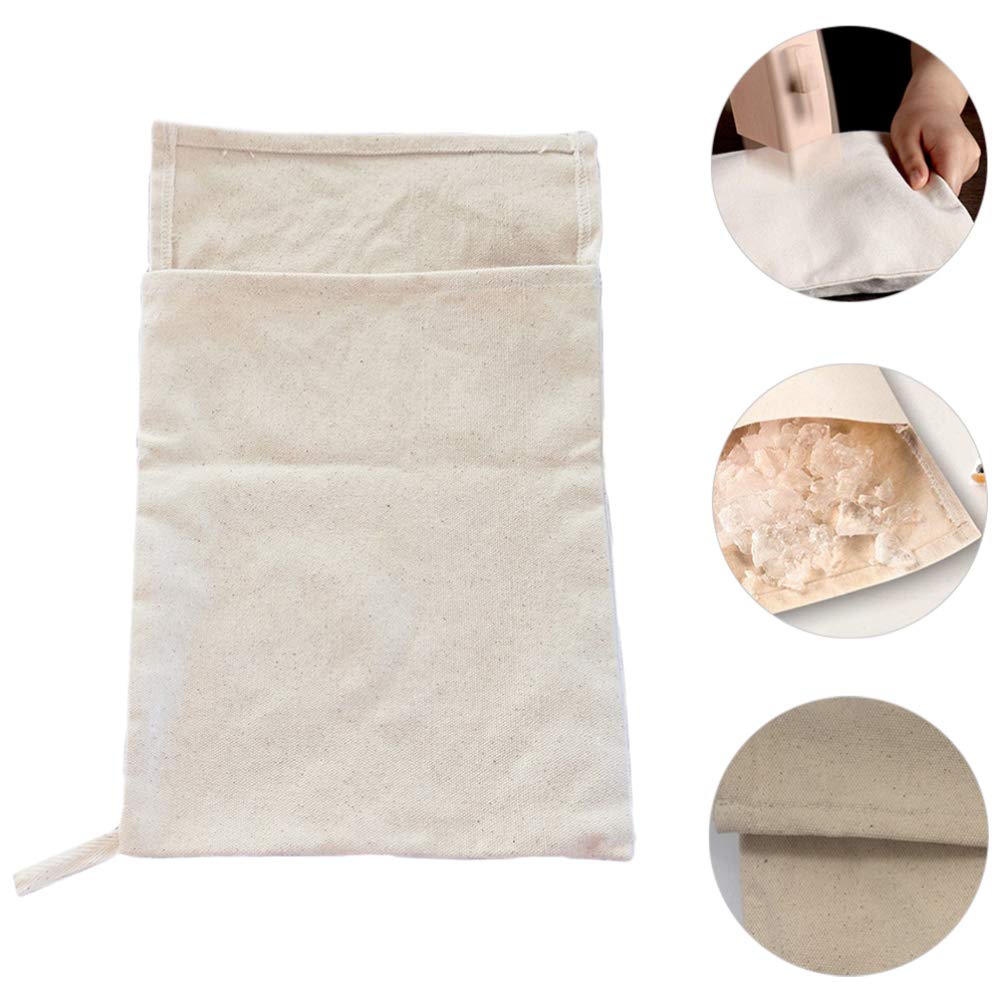 Angoily Lewis Ice Bag Canvas worek na lód, kruszony lód, profesjonalna torba do rozdrabniania lodu do schłodzonych koktajli, 13,3″ x 8,6″