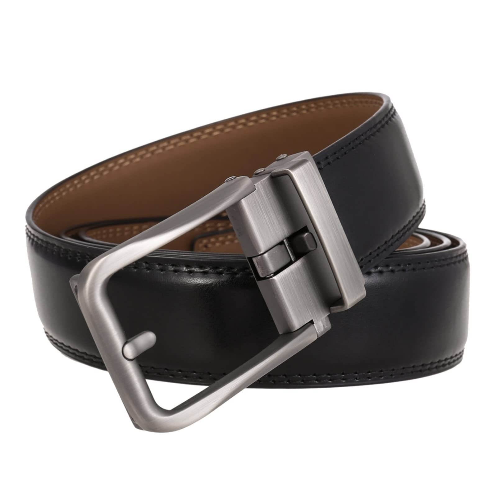 Cinturón Casual De Hebilla De Acero Inoxidable Sarosa Color Negro Talla