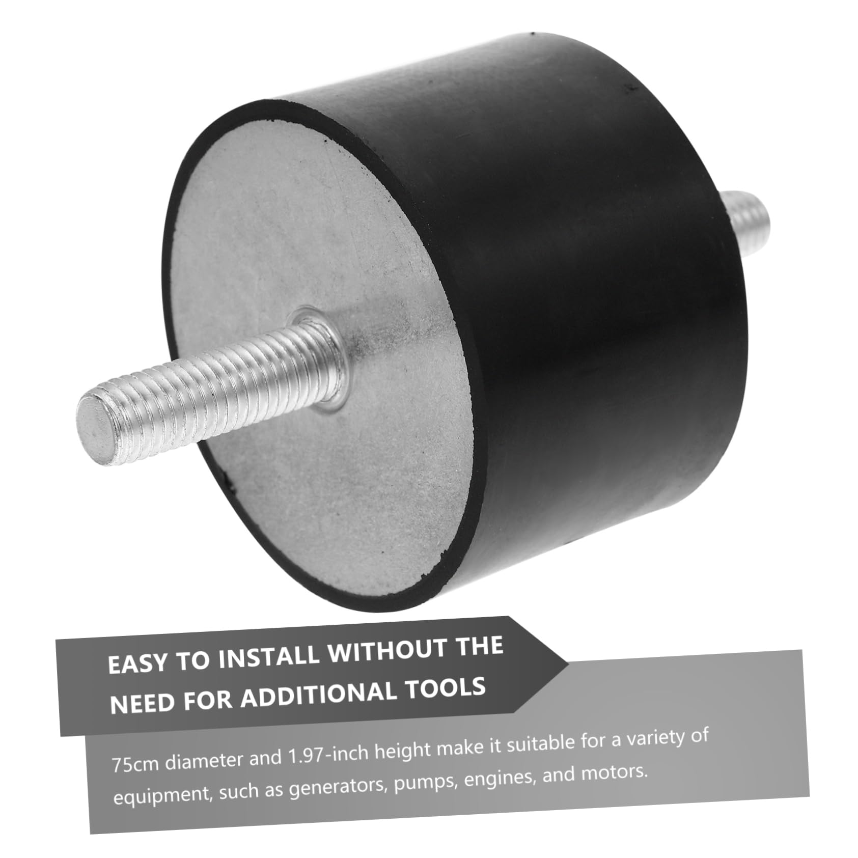 Unomor Shock Absorber Mount Cylindrical Isolator Bolts 1.97in High Vibration Damping for Air Compressors Pumps Generators Motors