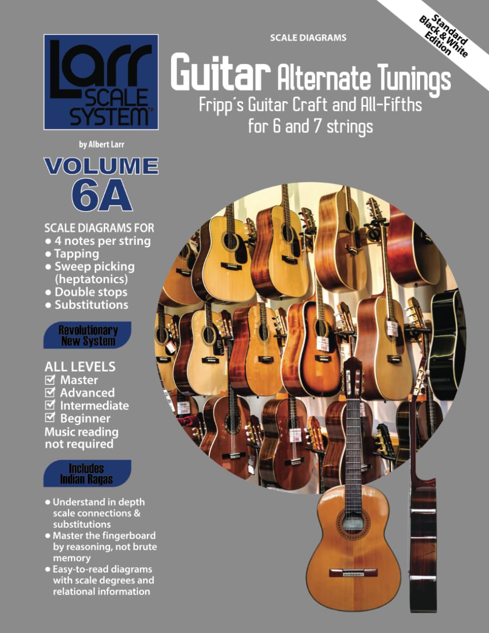 Gammes de guitare 7 cordes pour jouer en accordage Fripp All-Fifths System