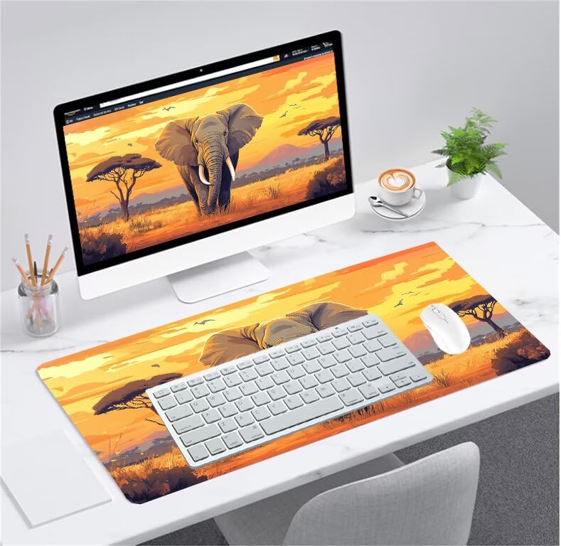 Tapis souris éléphant XXL lavable améliore la précision - 2