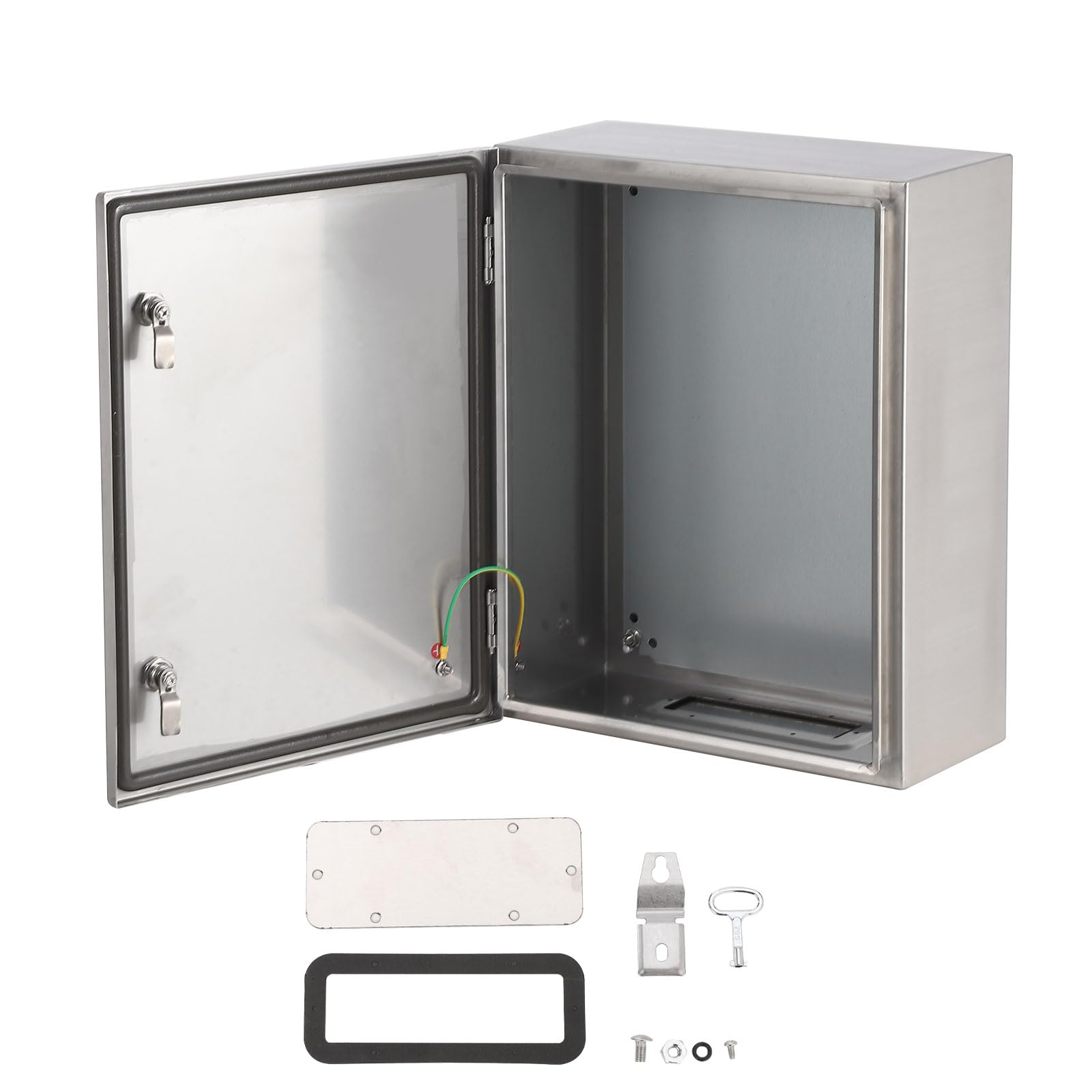 Garvee Boîte de dérivation électrique extensionérieure inox 304 étanche IP65 - Couvercle à charnière, serrure - Résistante à la corrosion/poussière - Pour installation intérieure/extensionérieure -
