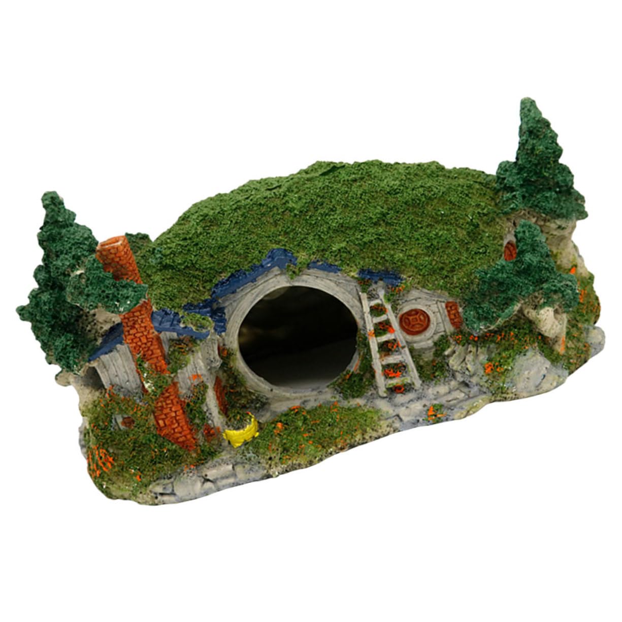 FOMIYES Decoración De Acuario Escondite De Resina para Peces y Reptiles Adorno para Acuarios y Terrarios Casa De Habitantes Acuáticos Refugio Natural para Peces y Camarones