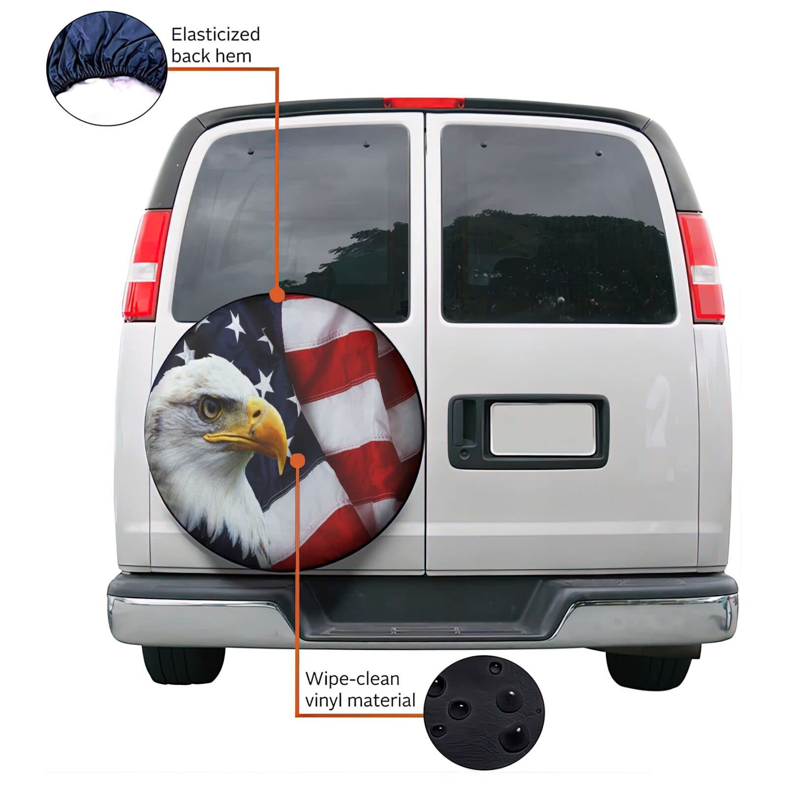 Housse De Roue De Secours Imperméable Polyester - Tailles 14 à 17 Pouces, Avec Cordon De Serrage, Pour Voiture, SUV, Remorque