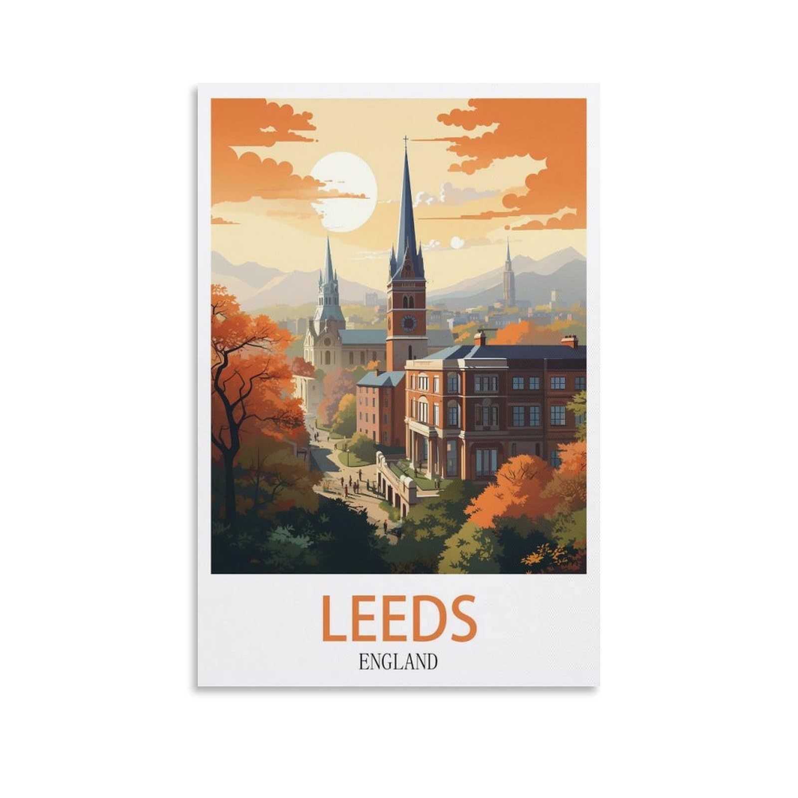 Ezmlfa S147 5D Diamond Painting Kits,Leeds City Diamond Art Kits Adults, Create Your Own Diamond Painting Full Drill Gifts For Home Decor 30X40cm